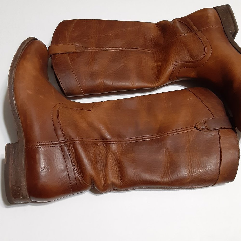 Frye Cognac Melissa Pull On Women's Leather Boots 3475458-COG Size 10B